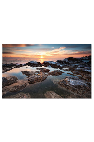 StoryGift Romania Tablou Canvas Cu Rasarit La Marea Calma - Reflectii In Apa