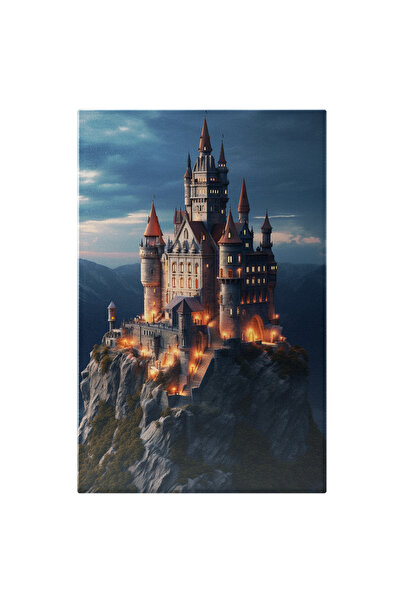 StoryGift Romania Tablou Canvas: Un Castel In Varf De Munte - Torte Aprinse A...