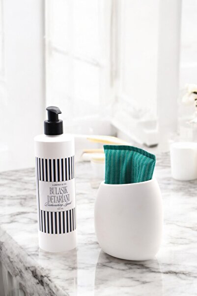 LUMİNA 500 ml Bulaşık Deterjanı Şişesi & Beton Süngerlik Seti