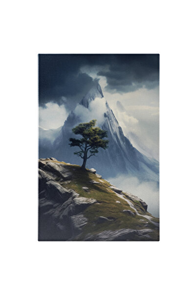 StoryGift Romania Tablou Canvas: Un Copac Pe O Stanca Cu Un Munte In Spate - ...