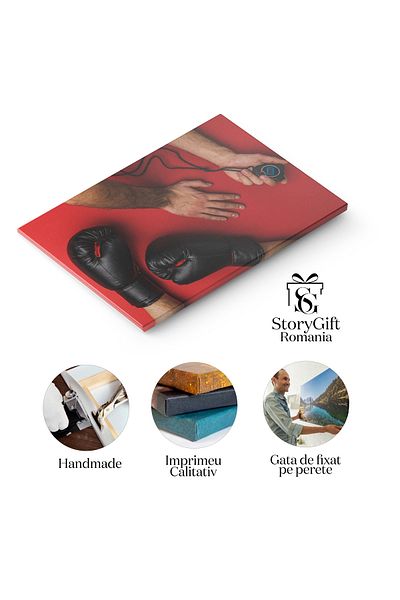 StoryGift Romania Canvas Painting Boxer And Coach Intensive Training And Well-Designed Strategies For Victory