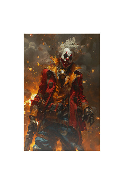 StoryGift Romania Tablou Canvas: Joker Urmărit De Flăcări Personaj Cu Pistol ...