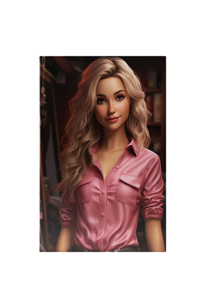 StoryGift Romania Tablou Canvas: Portret Feminin Cu Par Lung Blond Si Buclat ...