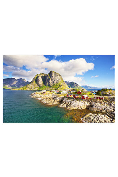StoryGift Romania Tablou Canvas Cabane De Pescuit In Lofoten Lofoten, Hamnoy,...