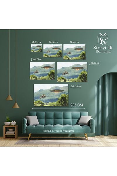 StoryGift Romania Canvas Painting 40 x 25CM Unidentified Flying Object from World War II in 2021 STG Illustration
