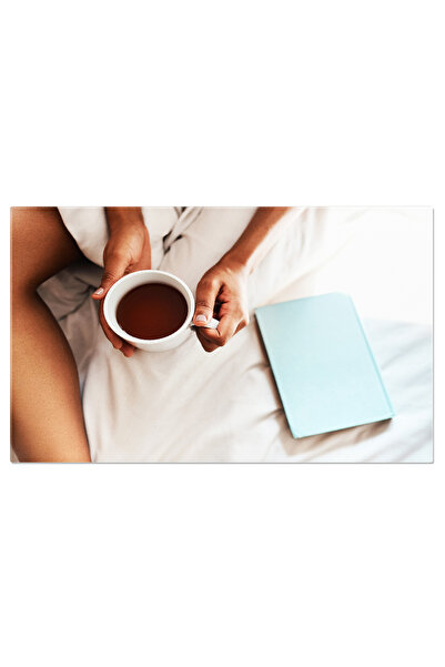 StoryGift Romania Tablou Canvas - Dimineti Linistite, Ceai Si Carte, Moment De Pauza, Confort Acasa