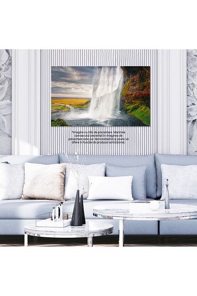 StoryGift Romania Tablou Canvas Vedere A Cascadelor Frumoase Seljalandsfoss, Islanda, Scenic, Aventura 2704