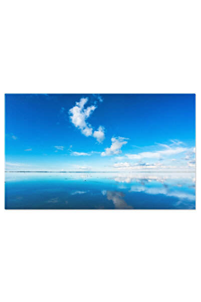 StoryGift Romania Tablou Canvas Peisaj Panoramic Albastru La Apus Laguna Orbetello, Orbetello, Nor, Peisaj Acvati