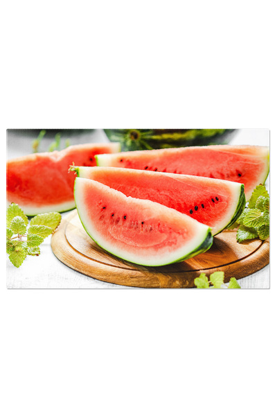 StoryGift Romania Tablou Canvas Felie De Pepene Rosu Proaspat, Un Deliciu Sanatos Si Jucaus Pentru Zilele Soarelu