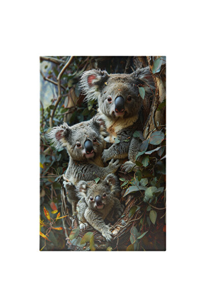 StoryGift Romania Tablou Canvas Serenitate În Copac Cei Trei Urși Koala Prive...