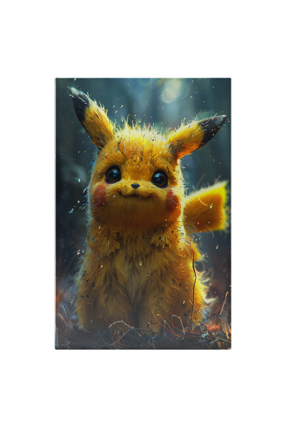 StoryGift Romania Tablou Canvas: Pikaciu În Cuibul De Iarbă Ud Personaj Feric...