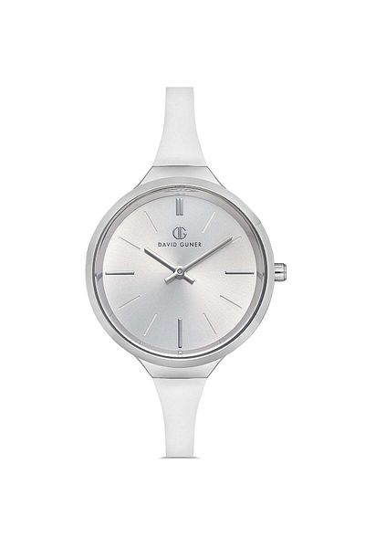 DAVID GUNER Women's Wristwatch Dg-8605Ld-A1 with Silver Coated White Dial