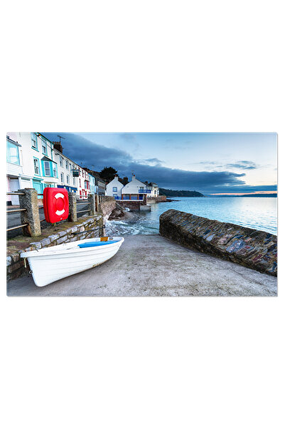 StoryGift Romania Tablou Canvas Satul Kingsand In Cornwall, Case, Casute, Cas...