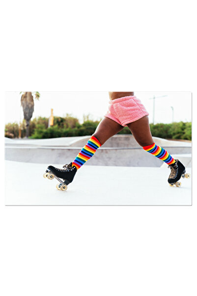 StoryGift Romania Tablou Canvas -fotografie Femeie Frumoasa Patinand Cu Role ...
