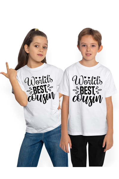 StoryGift Romania Tricou Copii Pentru Cel Mai Bun Verisor Din Lume - Inimioar...