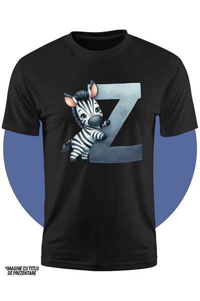 StoryGift Romania Tricou Copii Cu O Zebra Cu Litera "z", Ilustratie, Pentru Copii, Scoala, Elev, Scrie, Inva