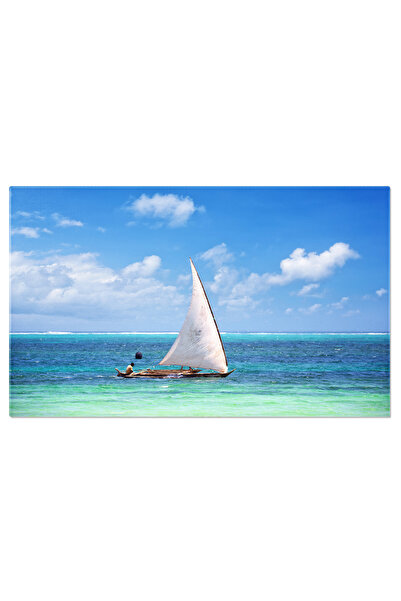 StoryGift Romania Tablou Canvas Barca De Pescuit In Zanzibar Ocean, Pescuit, ...