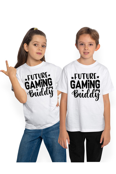 StoryGift Romania Tricou Copii Cu Textul In Engleza "future Gaming Buddy" - V...
