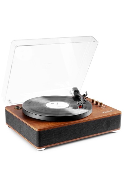 Fenton Pick-up cu carcasă din lemn Fenton RP162D, maro închis, Bluetooth, USB