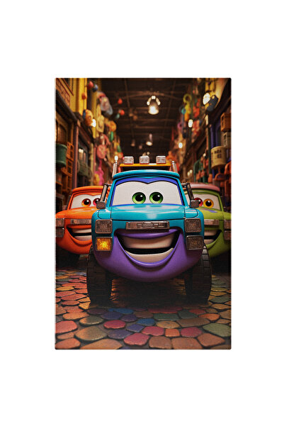 StoryGift Romania Tablou Canvas: Modern Masini Animate In Peisajul Industrial - Fotografie Artistica Pictura Dig