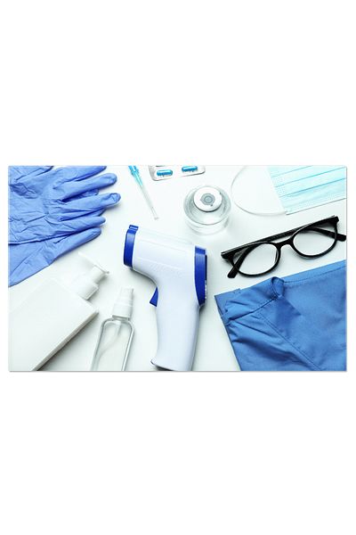 StoryGift Romania Tablou Canvas - Prevenirea Bolilor Cu Masca Si Echipament Medical, Protectie Impotriva Virusulu