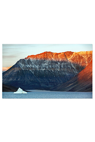 StoryGift Romania Tablou Canvas Blomsterbugten Si Fiordul Kaiser Franz Joseph Groenlanda, Arctic, Munti, Iceberg,