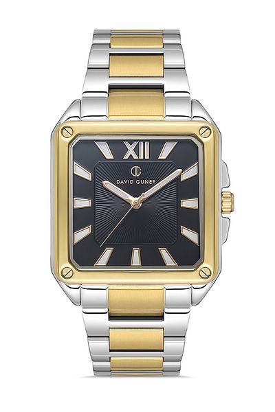 DAVID GUNER Yellow White Coated Black Dial Men's Wristwatch Dg-8668Ga-D2
