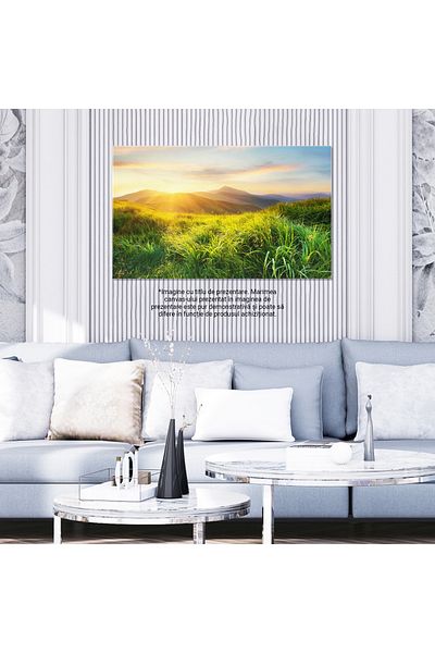 StoryGift Romania Tablou Canvas Munti Si Nori In Vale, Peisaj Montan, Natura, Calatorie, Panorama 3171