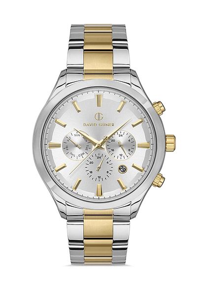 DAVID GUNER Yellow White Coated White Dial Men's Wristwatch Dg-8400Ga-D1
