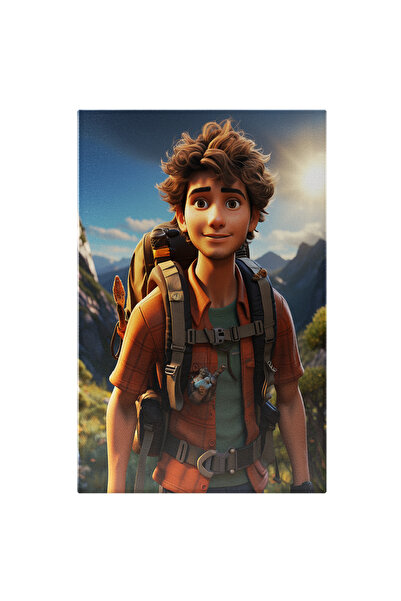 StoryGift Romania Tablou Canvas: Aventurier Pe Munte Aventura, Animatie, Sac ...