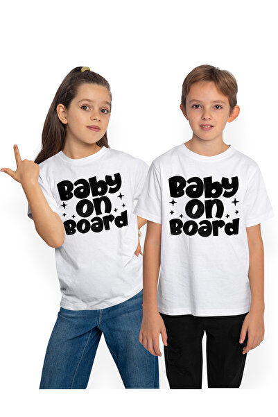 StoryGift Romania Tricou Copii Cu Textul "baby On Board" - Bebelus La Bord Ma...