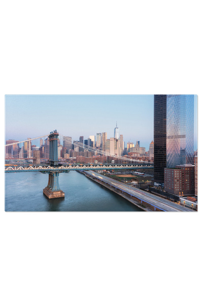 StoryGift Romania Tablou Canvas Vedere Aeriana Asupra Districtului Financiar La Rasarit, In Lumina Aurie A Dimine