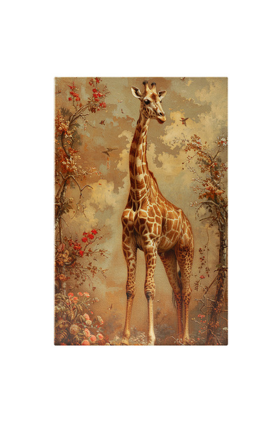 StoryGift Romania Tablou Canvas O Frumoasa Girafa Se Uita Dupa Pasari In Mijl...