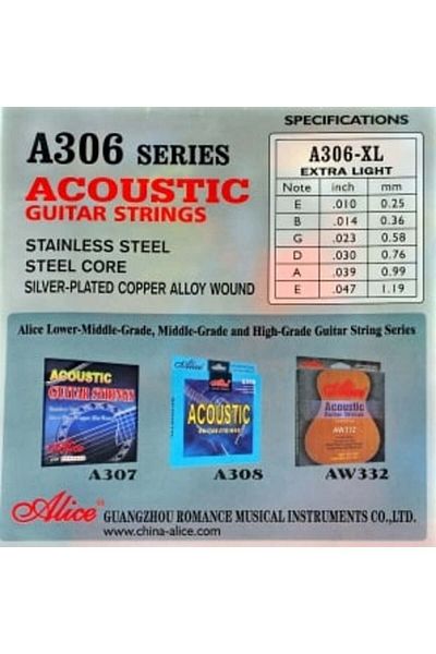 Alice Alice A306 XL Extra Light Acoustic Guitar Strings