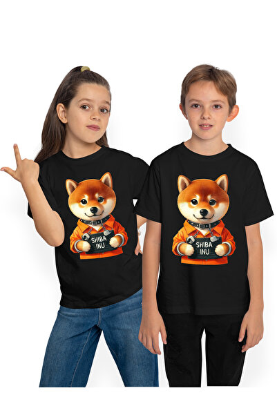 StoryGift Romania Tricou Copii Cu Un Catel Shiba Inu La Puscarie, Ilustratie,...