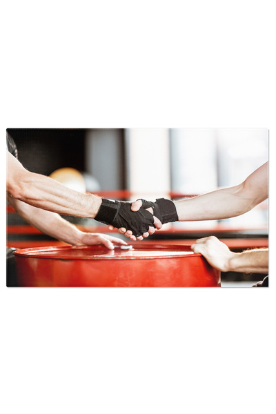 StoryGift Romania Tablou Canvas Strangere De Mana In Ringul De Box Sport, Box, Antrenament, Putere 2297