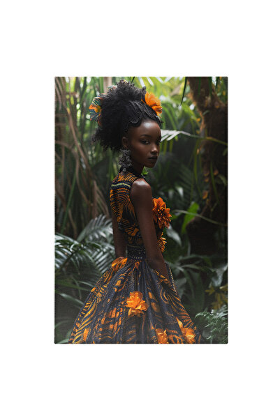 StoryGift Romania Tablou Canvas Înflorirea Fetei Înconjurată De Natură Îmbrăc...