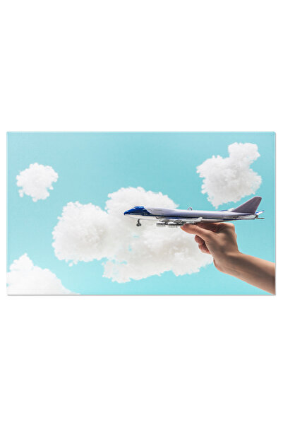 StoryGift Romania Tablou Canvas Zbor Si Imaginatie Femeia Jucand Cu Un Avion ...