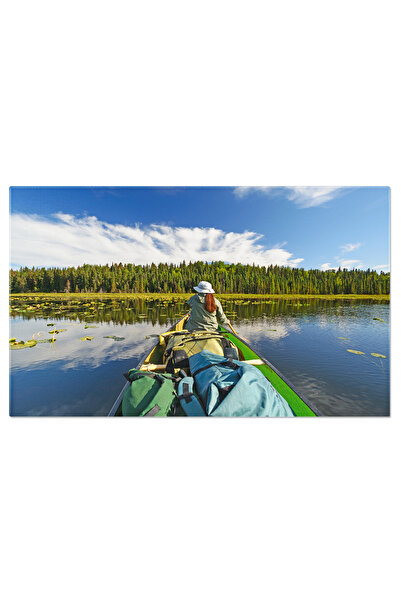 StoryGift Romania Tablou Canvas: Explorare Canoe In Salbaticie - Kenai, Alaska