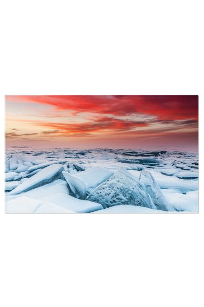 StoryGift Romania Tablou Canvas: Apus De Iarna Pe Lacul Baikal, Siberia - Fri...