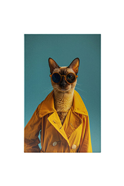 StoryGift Romania Tablou Canvas O Pisică Europeană Birmaneză Îmbrăcată În Tre...