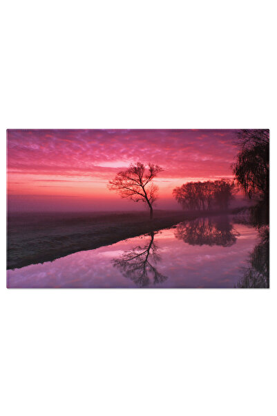 StoryGift Romania Tablou Canvas: Lumina De Dimineata - Peisaj Brumos Intr-o Dimineata De Toamna