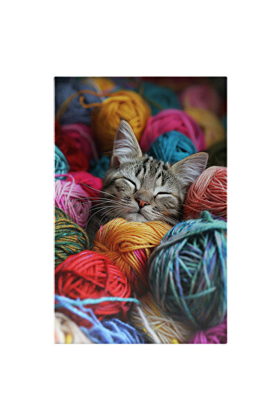 StoryGift Romania Tablou Canvas: Pisoiul Din Ghemurile De Mohair Pufoșenii Și...