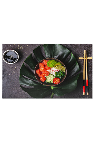 StoryGift Romania Tablou Canvas Cu Bol De Poke Cu Somon - Culinar, Gustos, Tr...