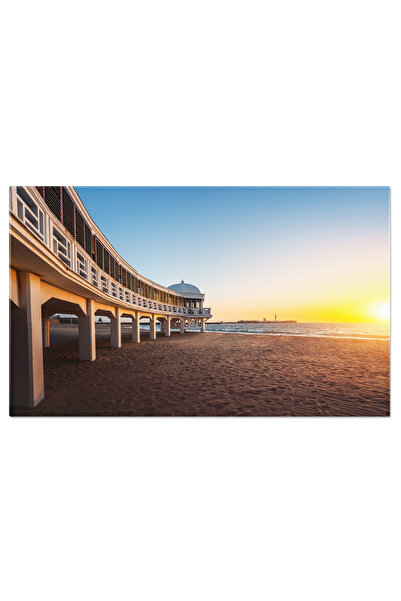 StoryGift Romania Tablou Canvas Plaja La Caleta Si Castelul San Sebastian In ...