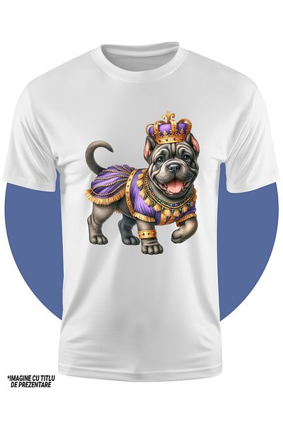 StoryGift Romania Tricou Copii Cu Un Catel Jucaus Si Curios, Ilustratie, La Circ, Spectacol, Acrobatii, Cost