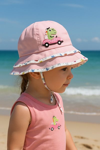 LAGRANZE Girl's 3-7 Years Old Printed Summer Cotton Children's Hat