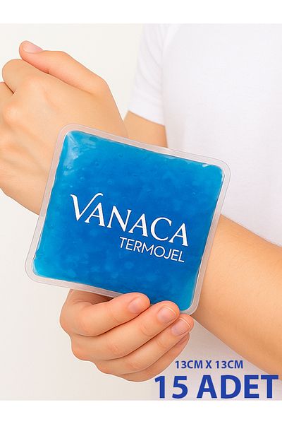 Vanaca Grup 13 سم × 13 سم * 15 قطعة * جل ضغط بارد وساخن - عبوة ثيرموجيل للتدفئة والتبريد