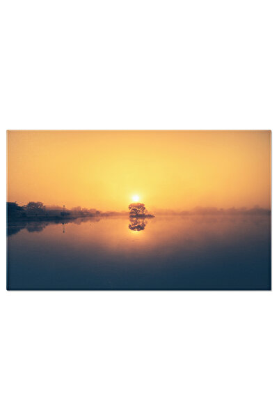 StoryGift Romania Tablou Canvas Lacul Fascinant In Dimineata Devreme Peisaj, ...