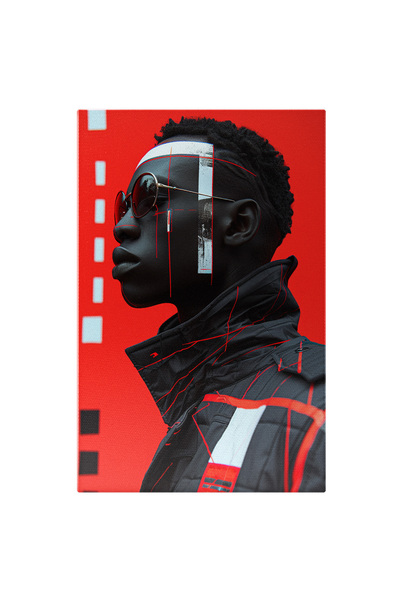 StoryGift Romania Tablou Canvas Poziție Masculină Pe Fundal Roșu - Modă Prin ...